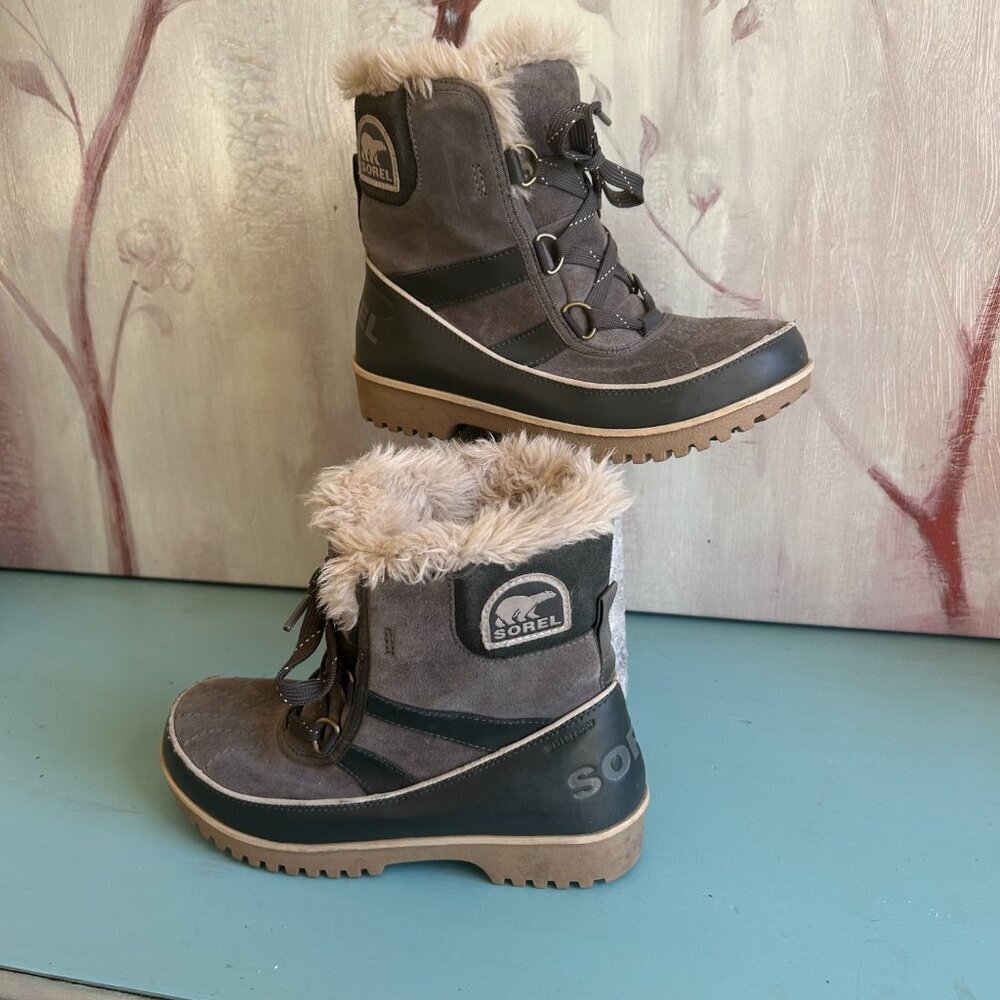 Sorel Tivoli II Tall Ankle Fur Lined Lace Up Winter Snow Boots Size 6.5 Women's - Picture 3 of 13